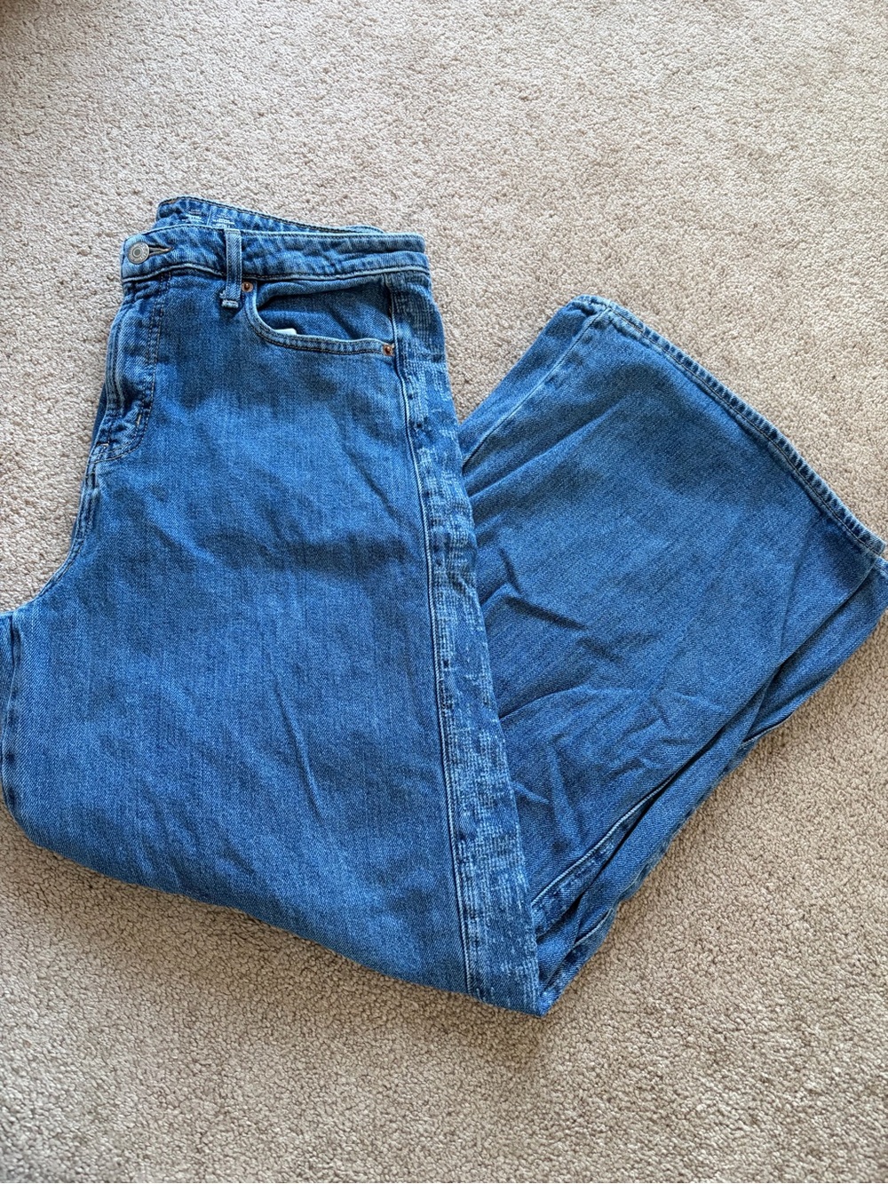🖤 OLD NAVY - Super High Rise Wide Leg Jeans - Size 14